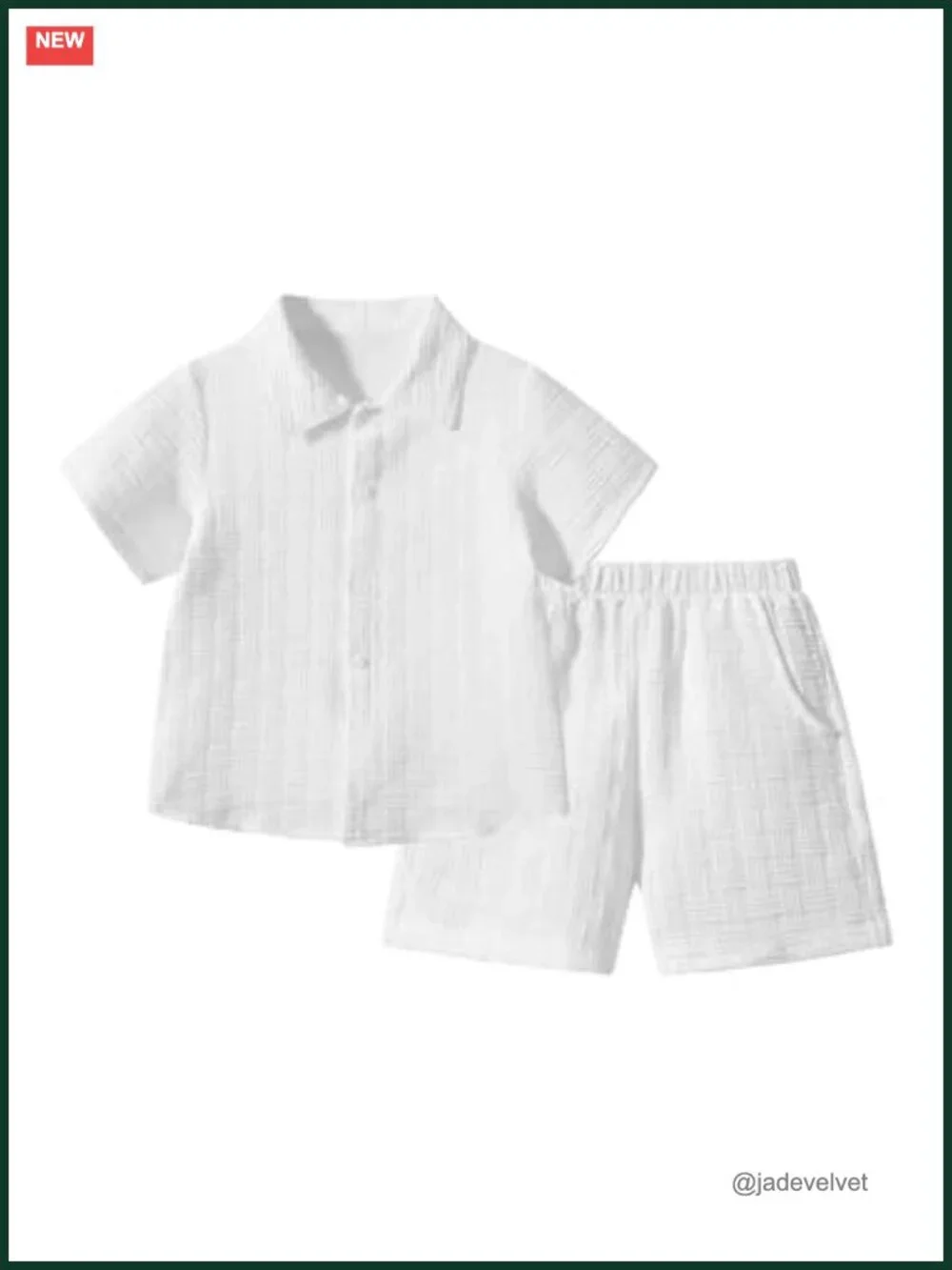 Boys 6-Piece Summer Outfit Sets Button Down Shirts Shorts Kids Vacation